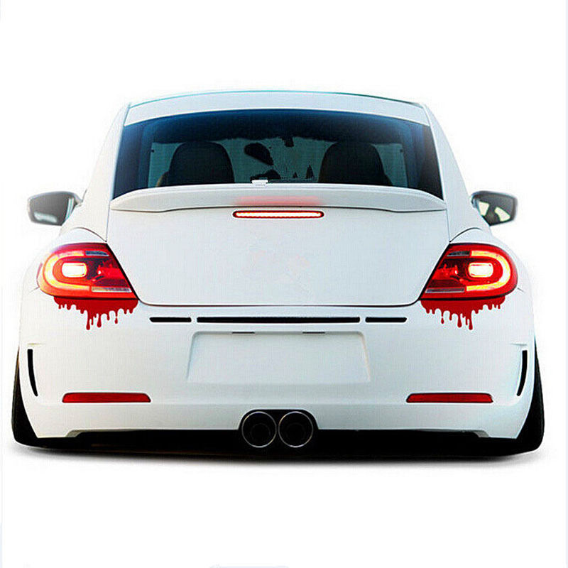 1 X Red Blood Car Stickers Reflective Car Decals Light Bumper Body Sticke.l8