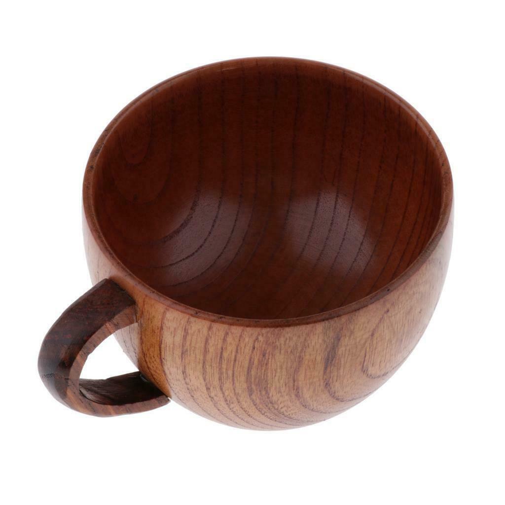 Solid Wood Coffee Beer Mug Milk Tea Cup Decorative Home Bar Drink 150ml