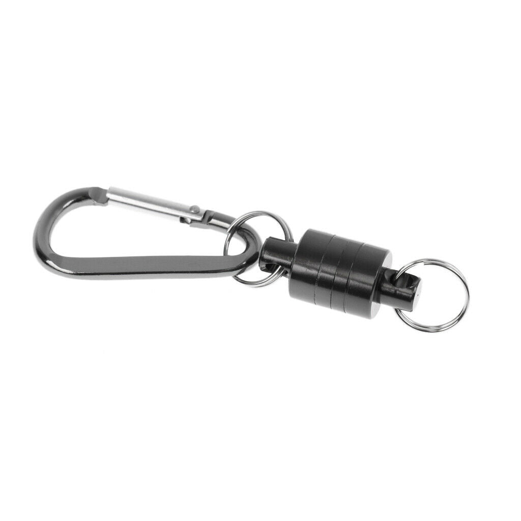 2 Pieces Magnetic Release Clip Landing Net Holder Fly Fishing Tool Gray
