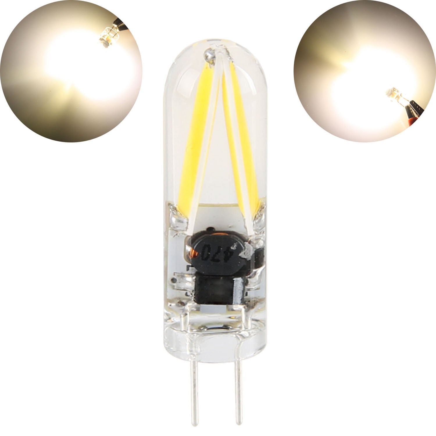 G4 1.5W COB filament LED Bulb Halogen Bulb Replacement 150lm Crystal chandelier