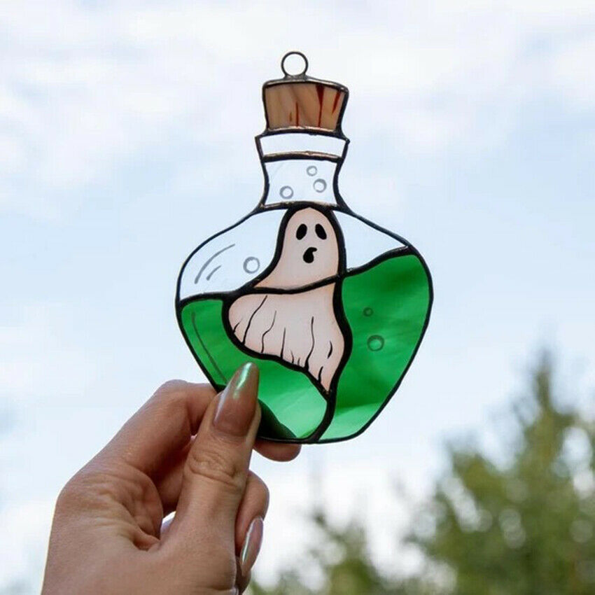 Modern Style  Ghost Colorful Stained Acrylic Window Panel pendent Suncatcher