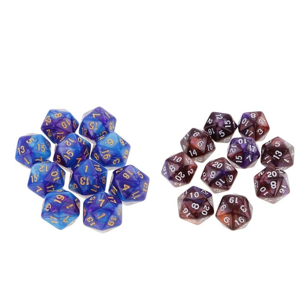 20PCS D20 Polyhedral Dice 20 Sided