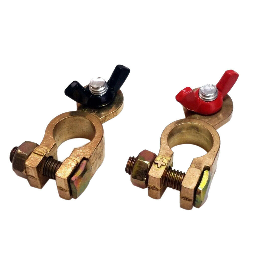 2Pairs Car Positive Nagative Heavy Duty Battery Terminal Clip Connector Clamp