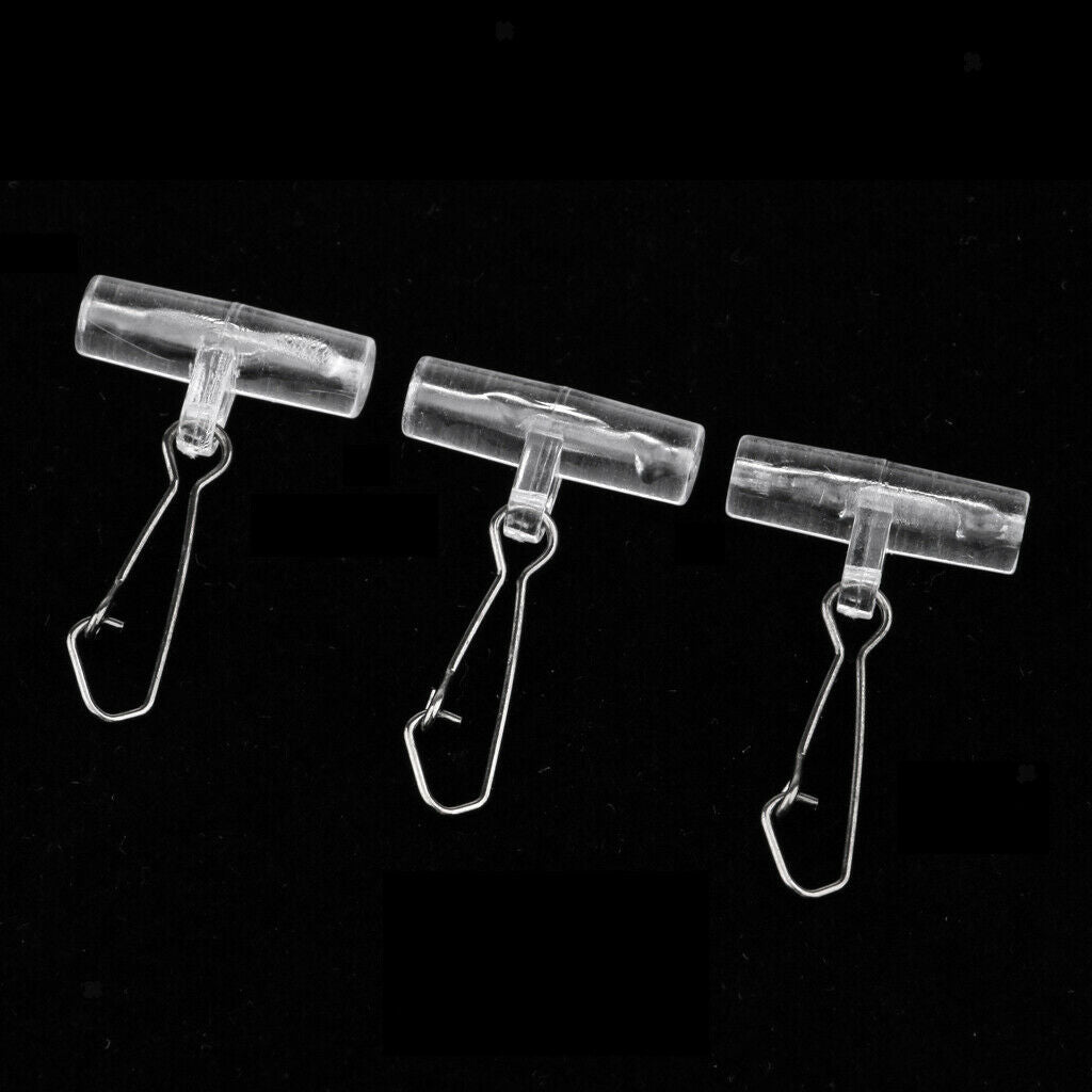 50pcs High Strength Fishing Sinker Slide with Stainless Steel Snap Tackle M