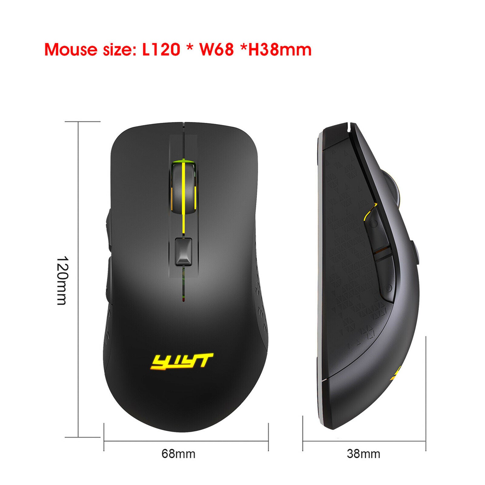Bluetooth Mouse Cordless with USB Receiver for Laptop 6 Button Portable