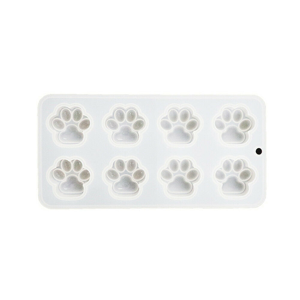 8-Cavity Cartoon Cat Claw Silicone Mold Crystal Epoxy Casting DIY Making Crafts