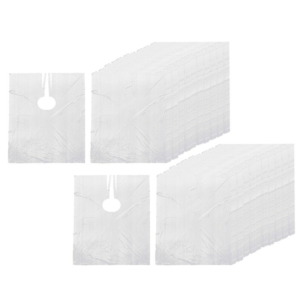 500 Salon Hair Cutting Cape Gowns Hair Dyeing Barber Apron Cloth Cover Clear