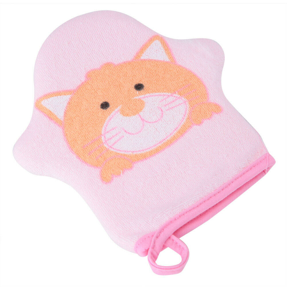 Cotton Baby Cartoon Pattern Bath Shower Sponge Kids Soft Bath Brush Scrubber