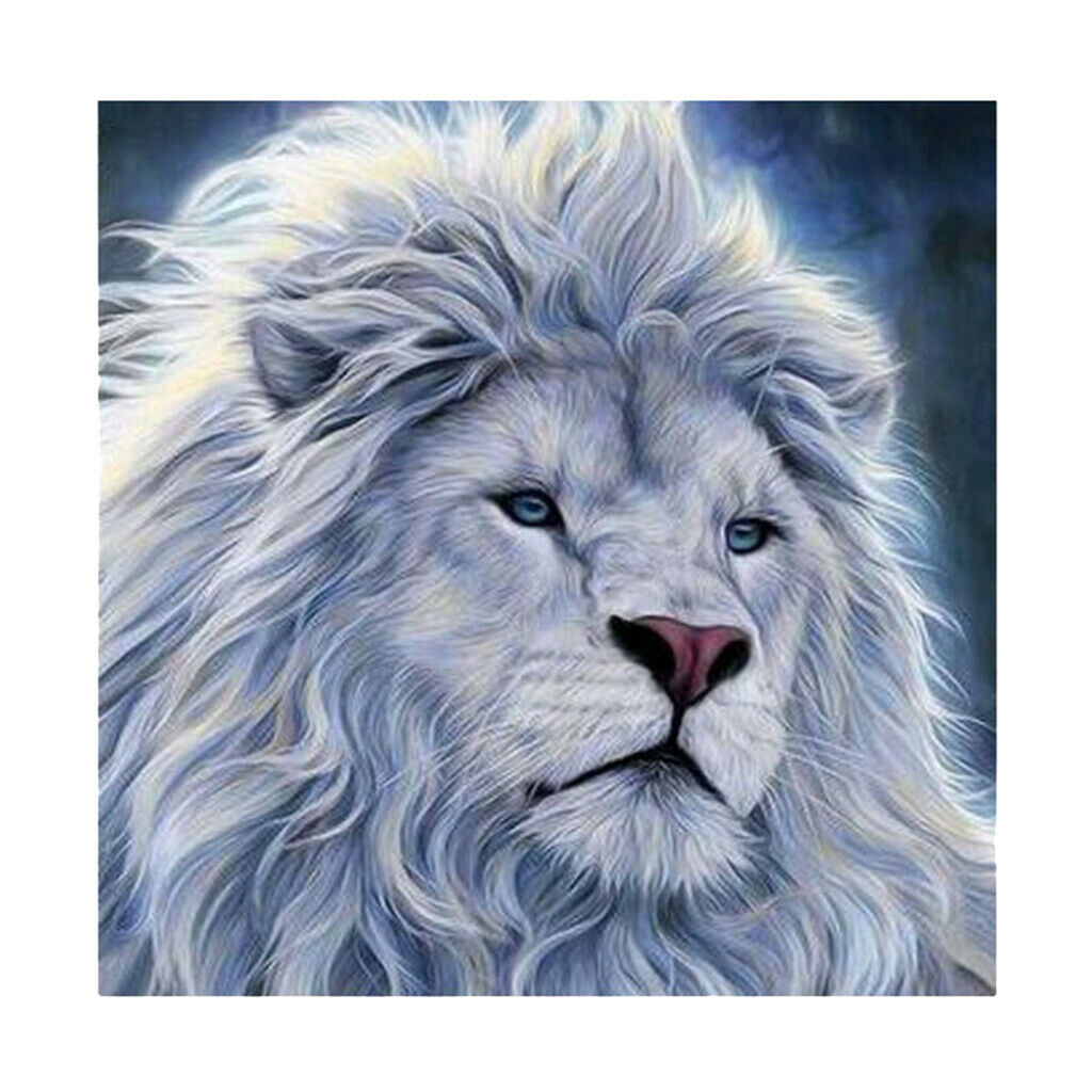 Cute Cartoon Crystals Embroidery Kits Arts for Home Wall Decor White Lion
