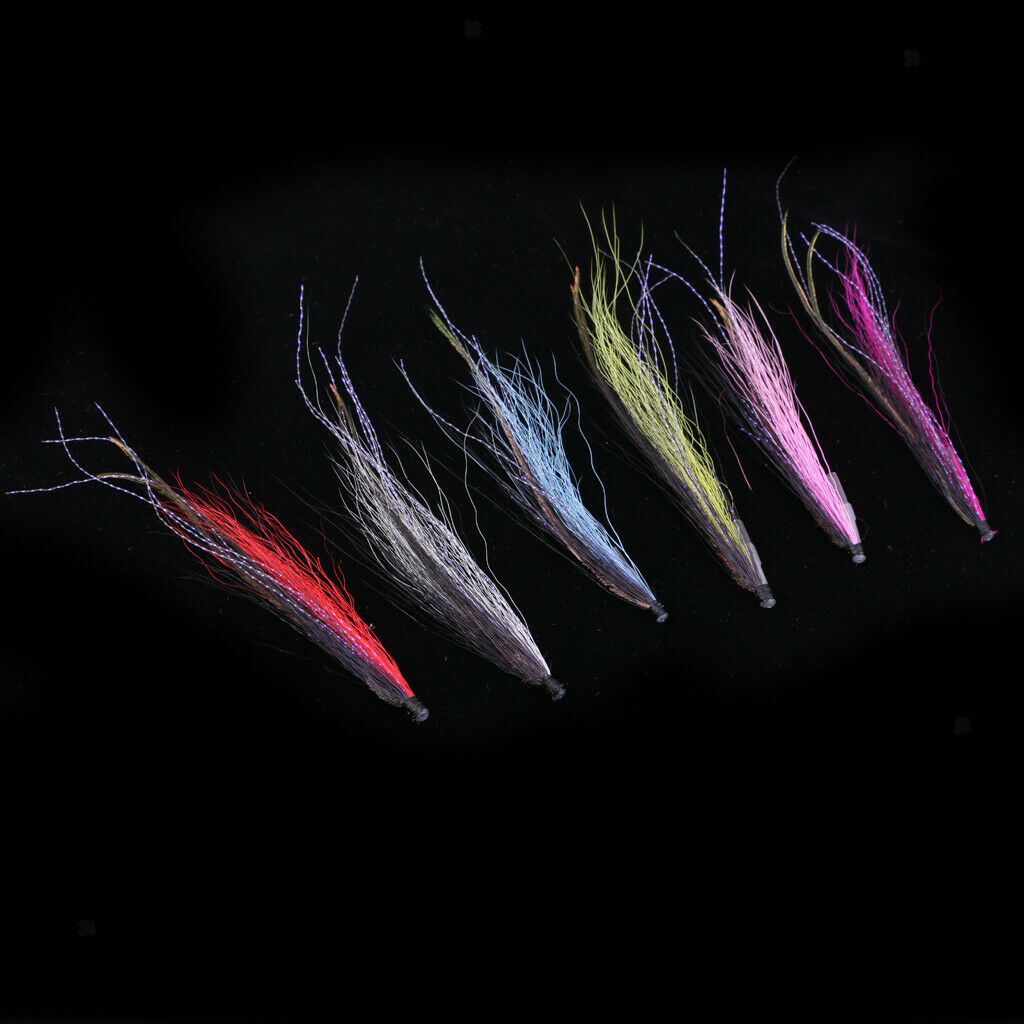 12Pcs Tube Fly Fishing Mini Sunray Shadow Riffle Hitch Salmon Flies