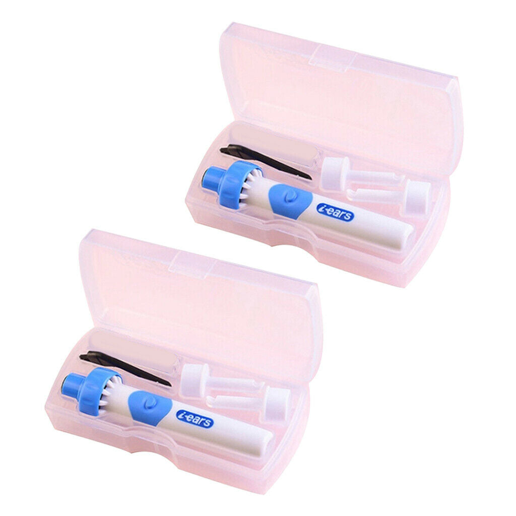 2x Electric Ear Vacuum Wax Dirt Fluid Remover