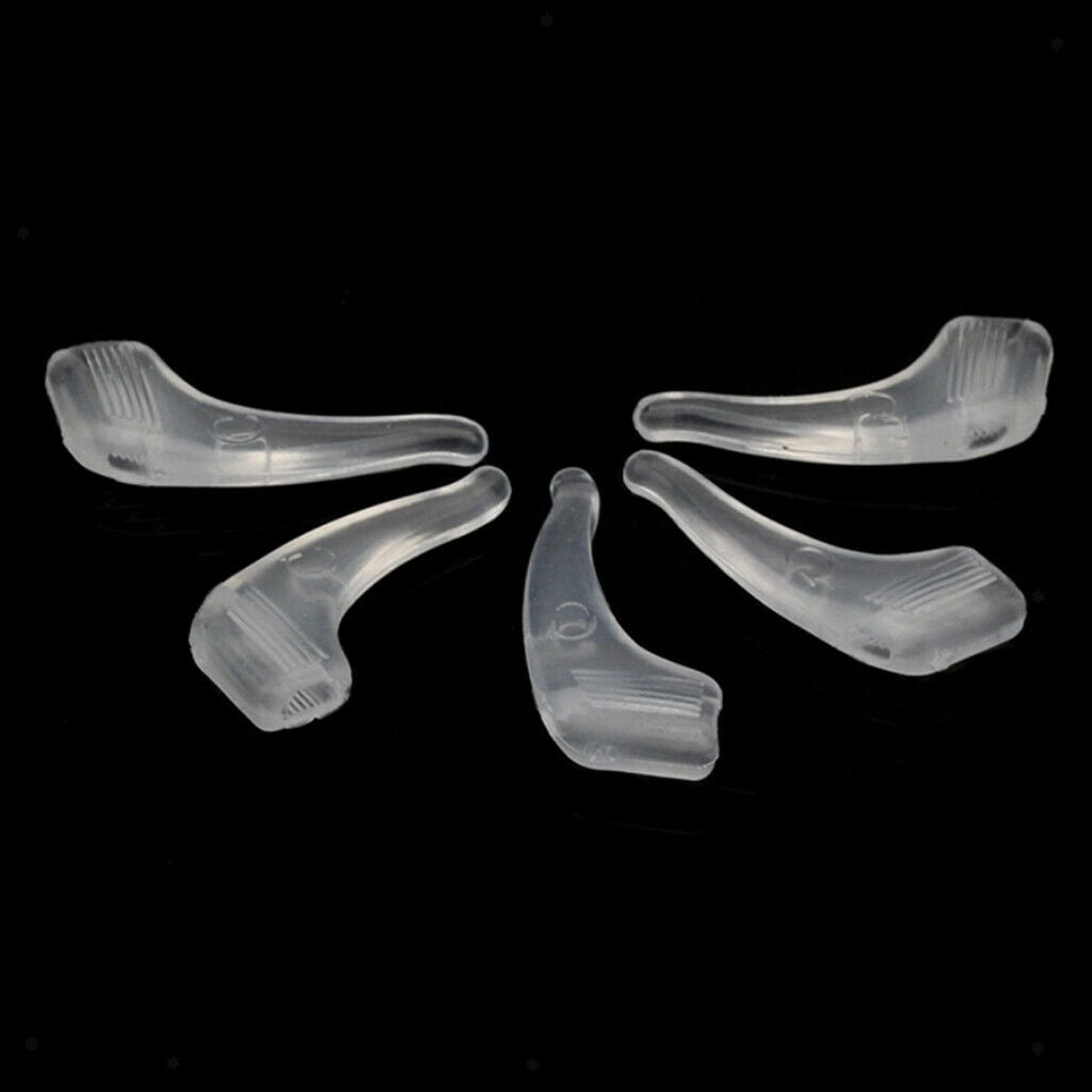 3X 10 Pairs Anti Slip Glasses Ear Hook Tip Spectacles Grip Temple Holder Clear
