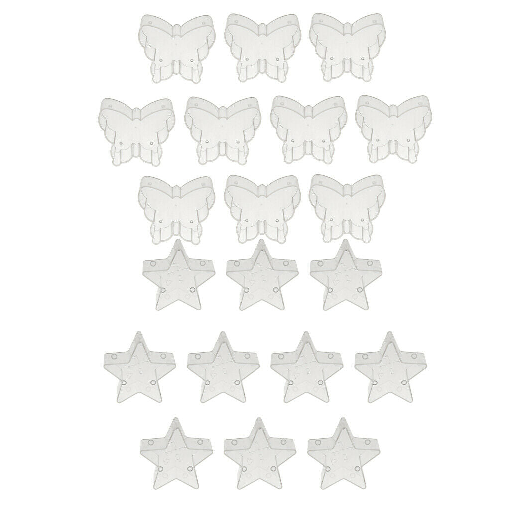 20 PCS Clear Plastic Tealight Cups Cute Candle Mold Wax Containers Crafts