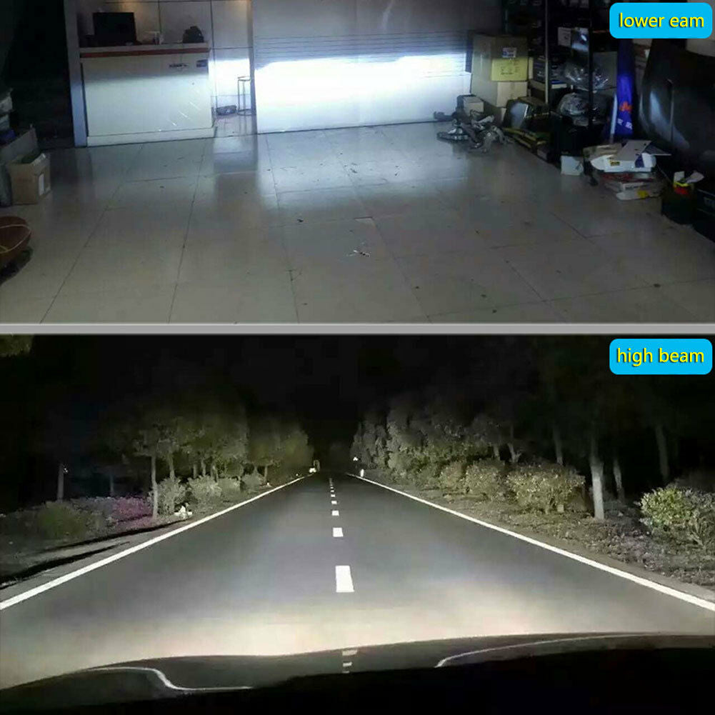 2PCS COB H4 C6 72W 7600LM LED Headlight Kit Hi/Lo Turbo Light Bulbs 6500K Car