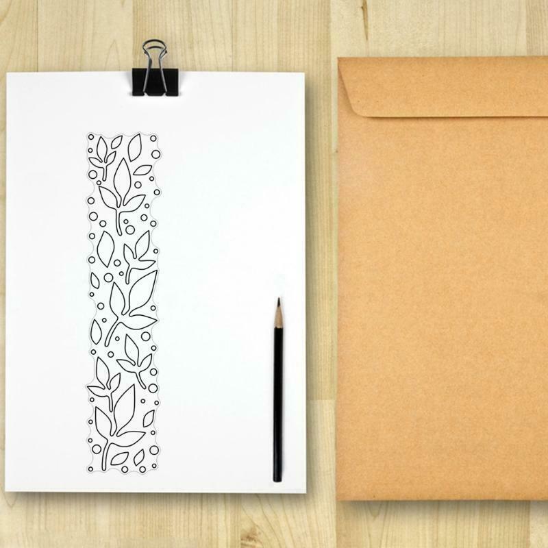 Leaf Strip Border Frame Metal Cutting Die Cuts Stencils for DIY Embossing Card
