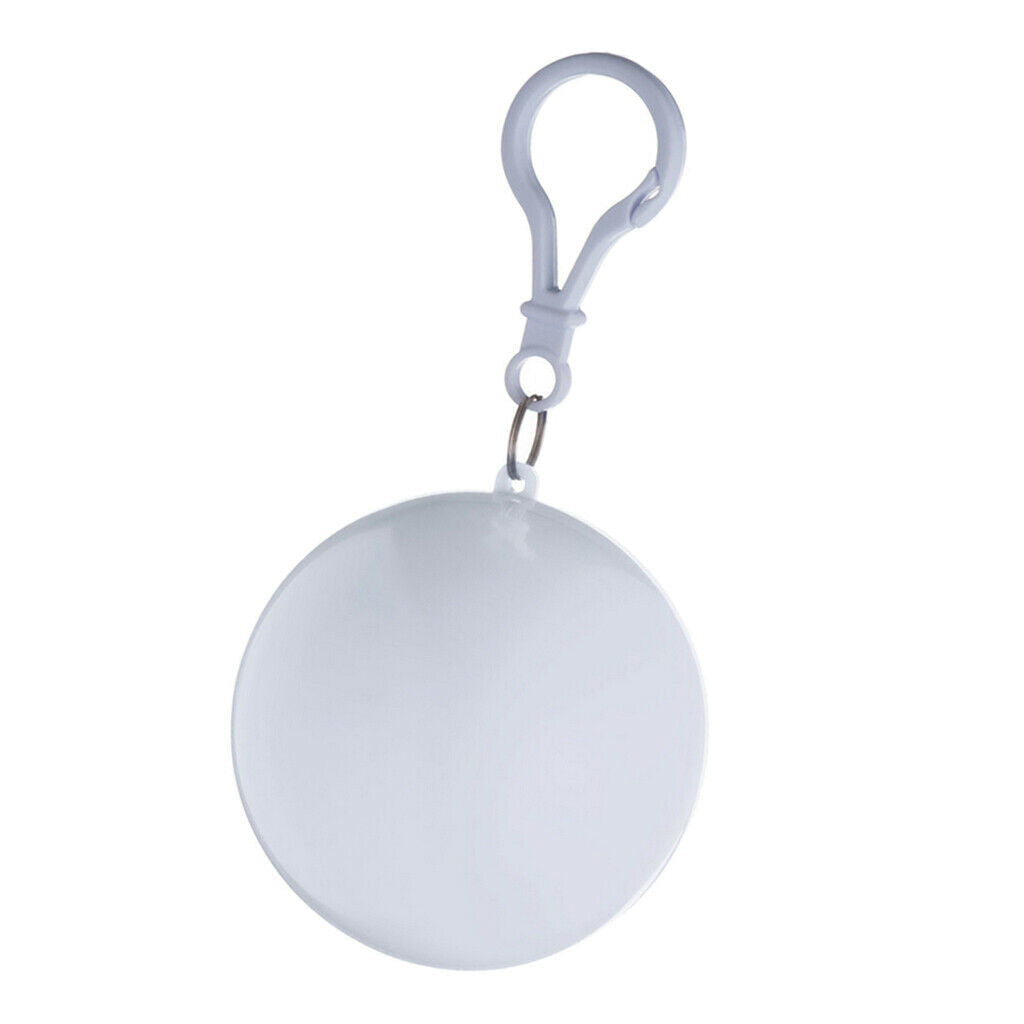 Adults Disposable Poncho Cycling Gardening Travel Hood Ball Rain Coat White
