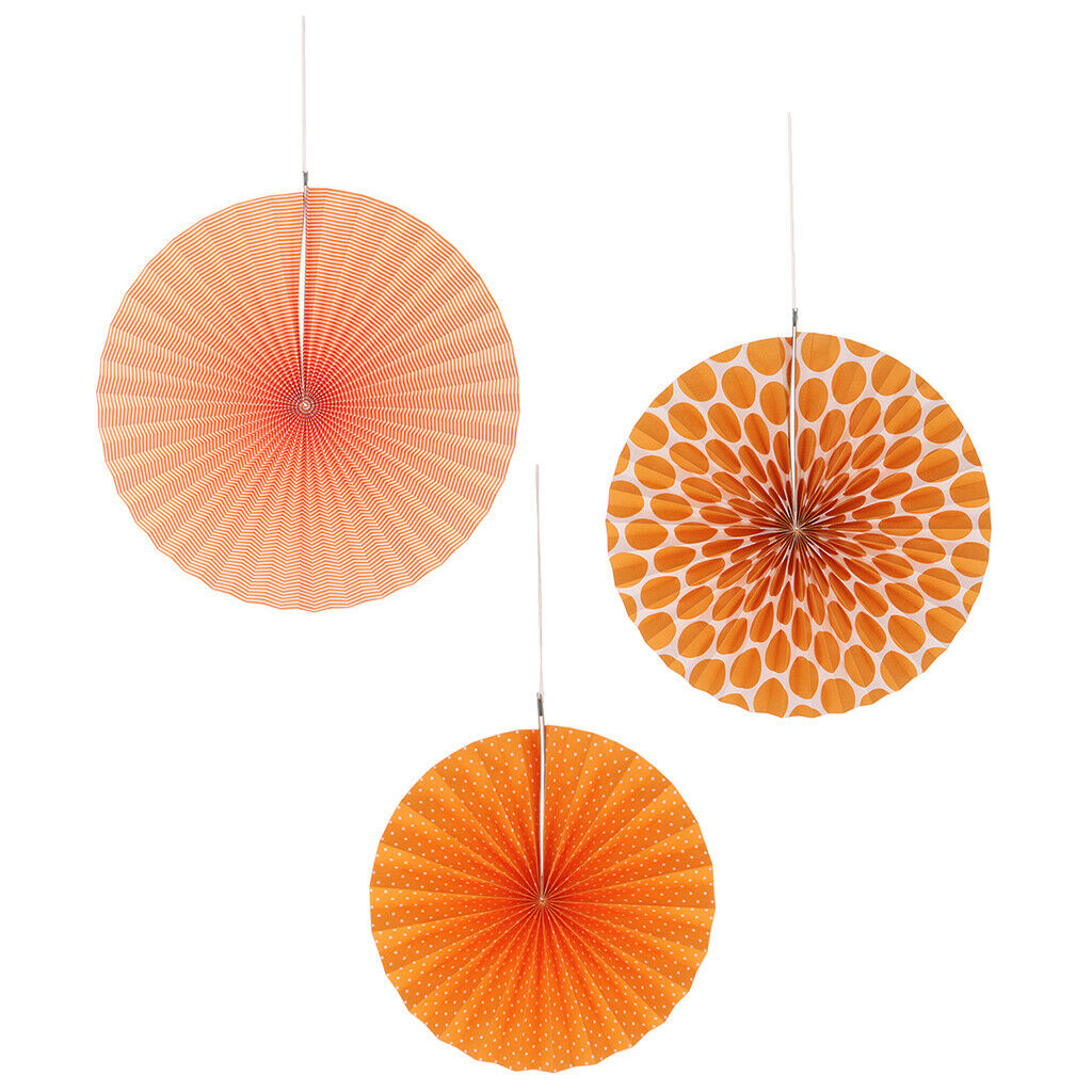 3pcs Hanging Paper Fan Pinwheel Tissue Backdrop Wedding Birthday Party Decor