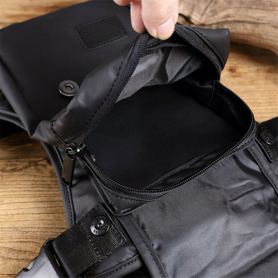 Pure Black Motorcycle Leg Bag 15 * 26 * 7cm, Easy To Carry And Wear-Resistant