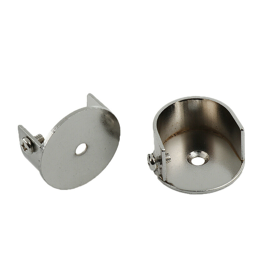 2Pairs Curtain pole recess brackets 25mm/28mm rods Wardrobe rail support end