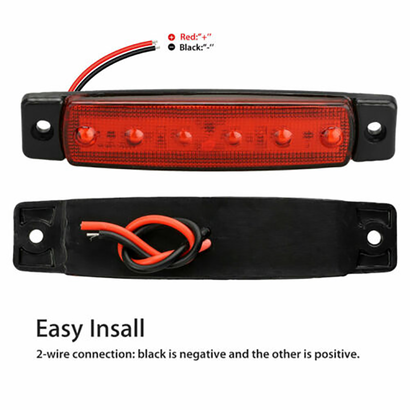 3X Red Marine Led Lights Courtesy & Utility Strip for Boat Yacht Pontoon Kayak