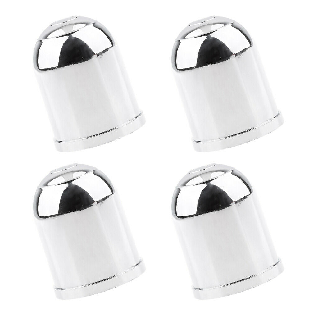 4 Pieces Chrome Plastic Car Caravan Tow Ball Bar Cover Towing Hitch Towball