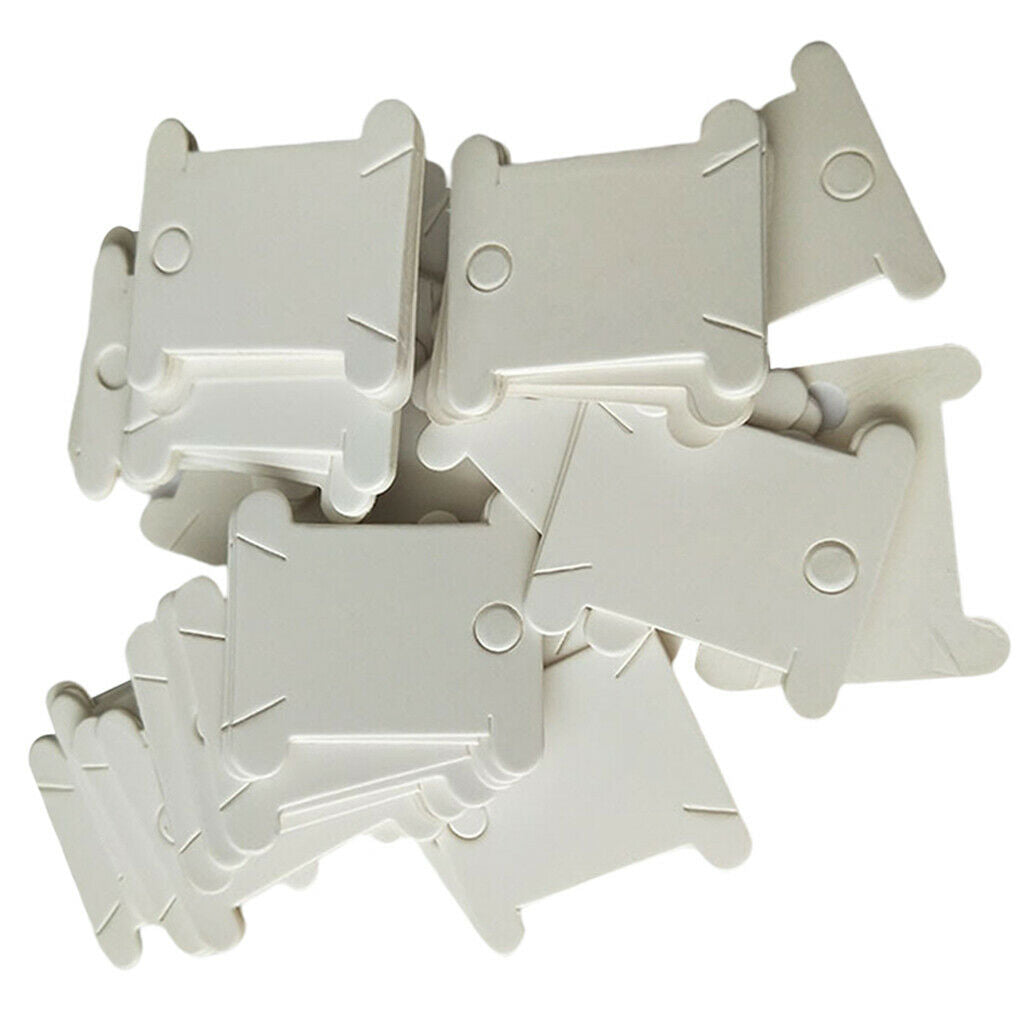 200x Cardboard Thread Floss Bobbins Ribbon Twine Reel Organizer