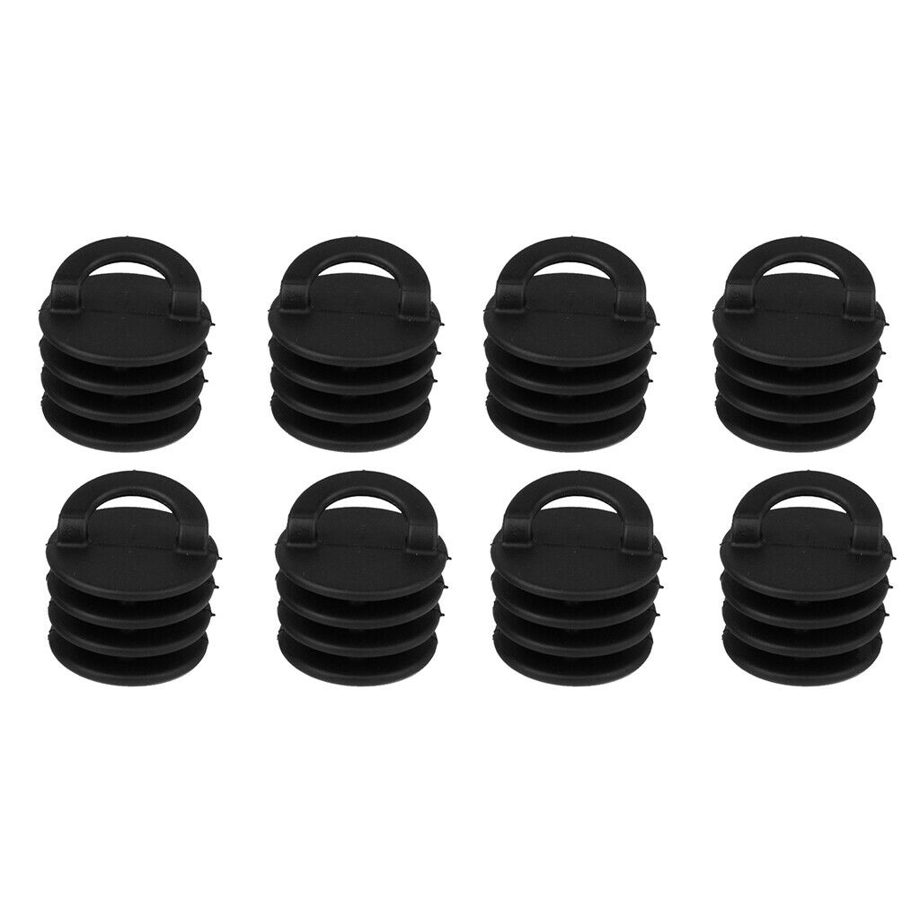 Pack 8 Marine Boat Drain Plugs - Kayak Accessories - Lightweight & Functional