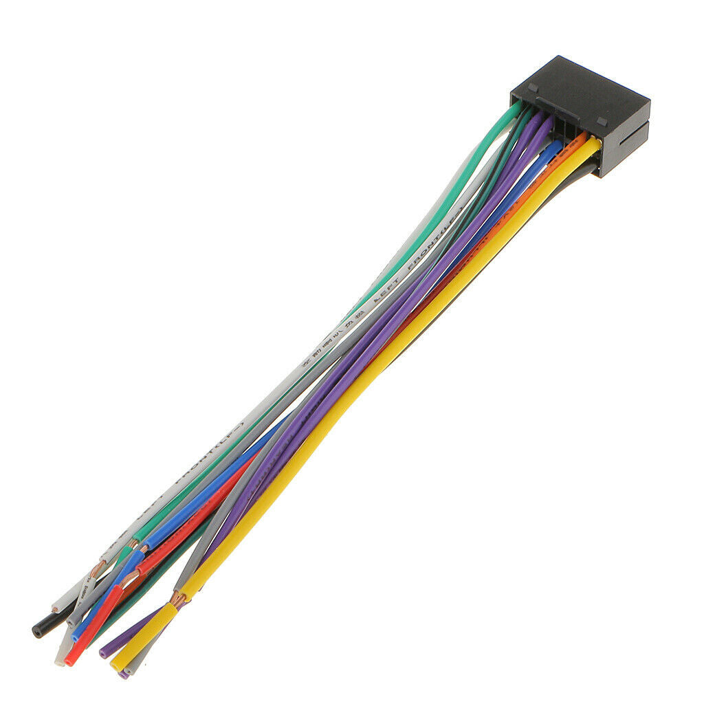 Car 16-pin Connector CD Player Wire Harness Audio Plug Cable for Kenwood