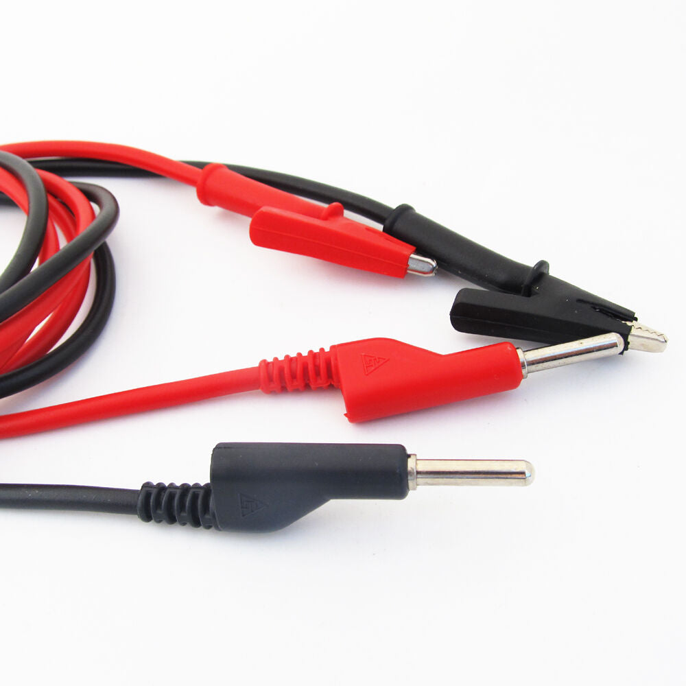 5pairs Silicone High Voltage 4mm Banana Plug to Alligator Clip Test Leads Cable