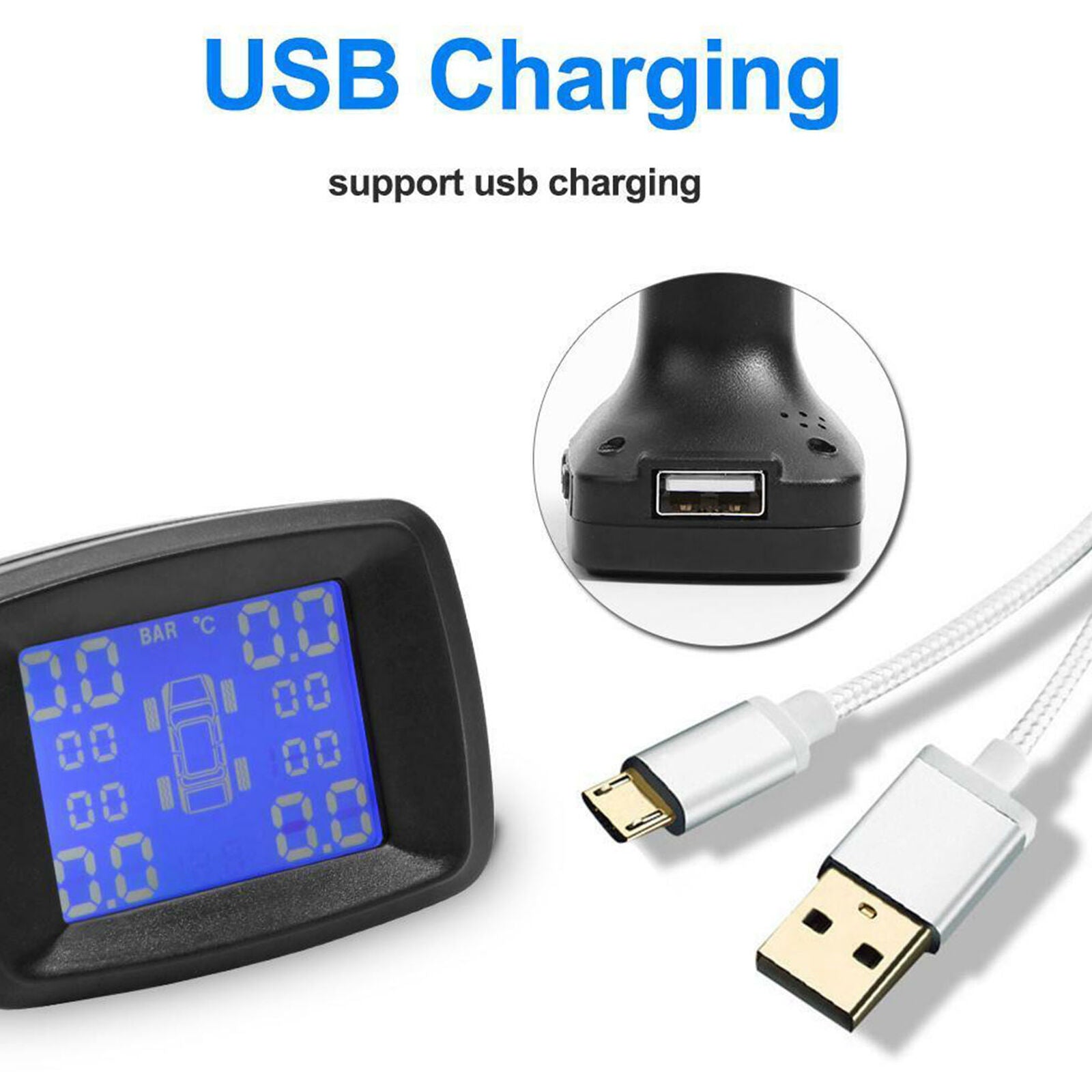 4Sensors TPMS Car Truck Tyre Tire Pressure Monitoring System  Lighter