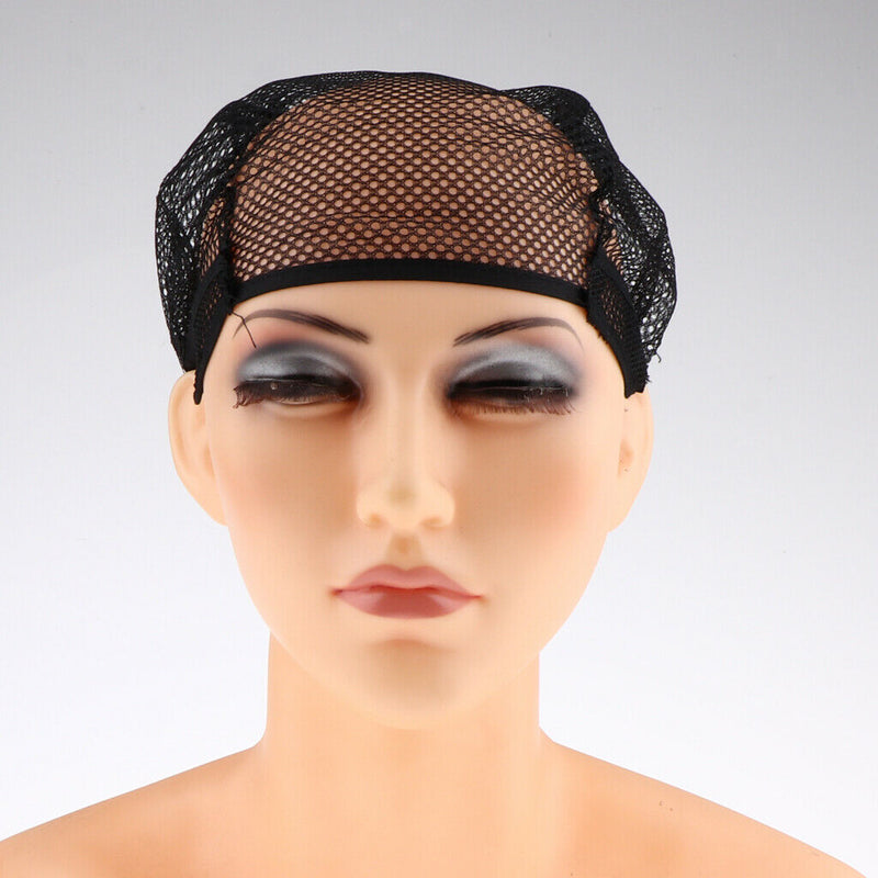 Durable Braiding Nylon Net Wig   for Wig Making w/ Adjustable Strap Black