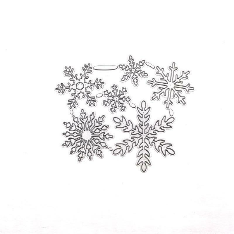 Christmas Six Petal Snowflake Frost Flower Carbon Steel Cutting Dies DIY Photo