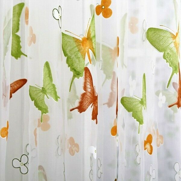 Colorful Buttefly Tulle Voile Door Window Curtain Drape The Sheer