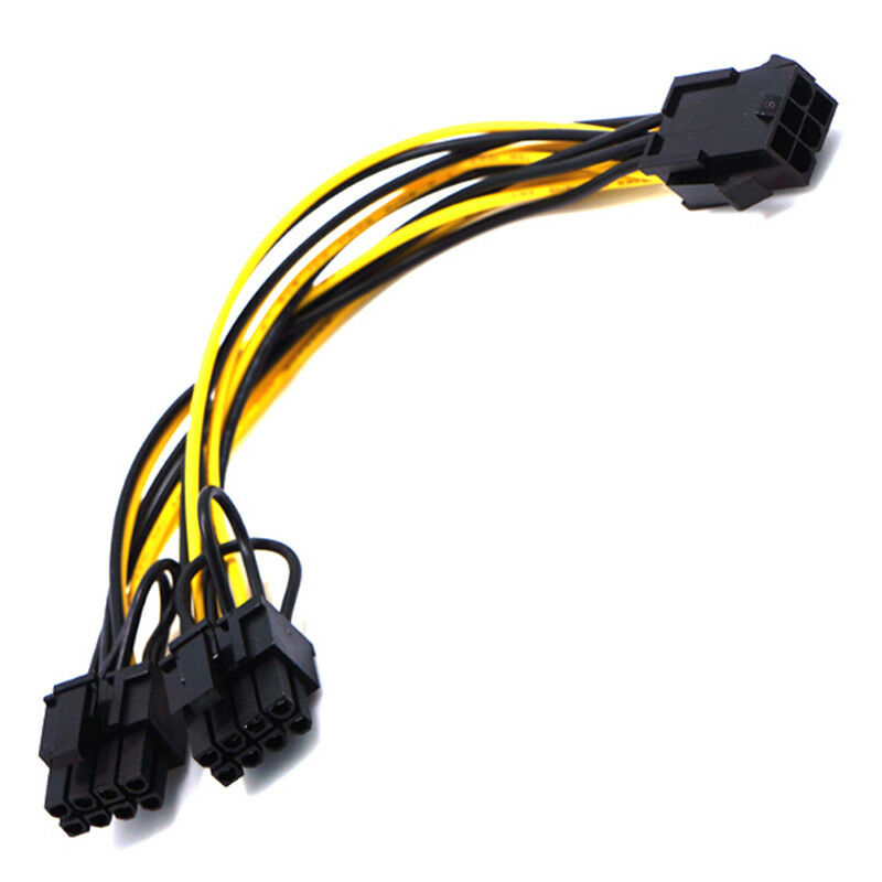 Video card 6pin to Double 8pin(6pin+2pin) connector cable extention cable.l8