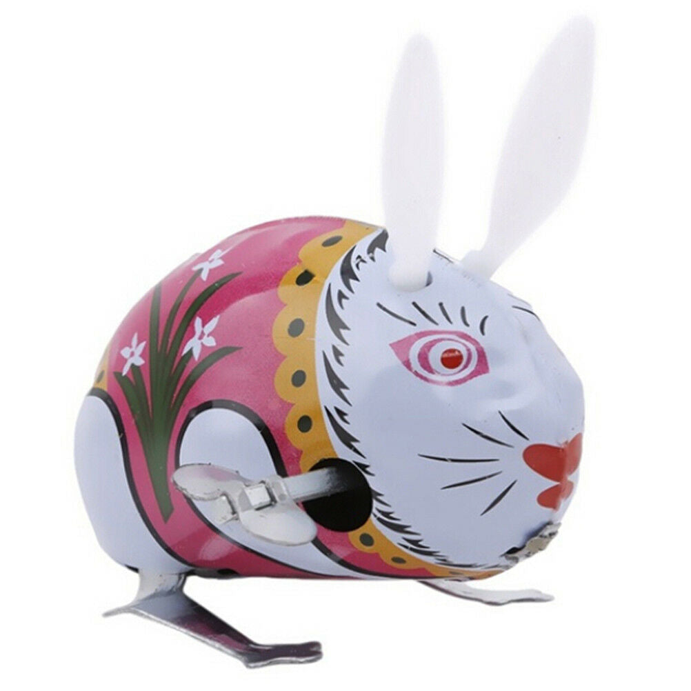 1Pc cute tin wind up clockwork toys jumping rabbit classic t.l8