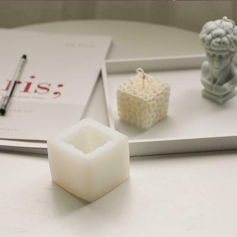 Honeycomb Cute Honeycomb Square Candles Silicone Mold Aromatherapy Candle Mold