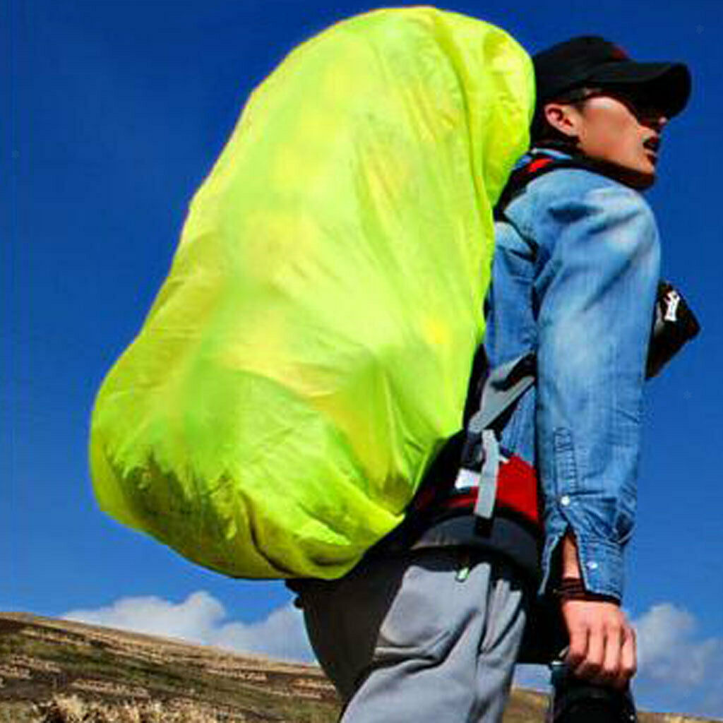3X Waterproof Outdoor Camping Hiking Backpack Bag Dust Rain Cover Green