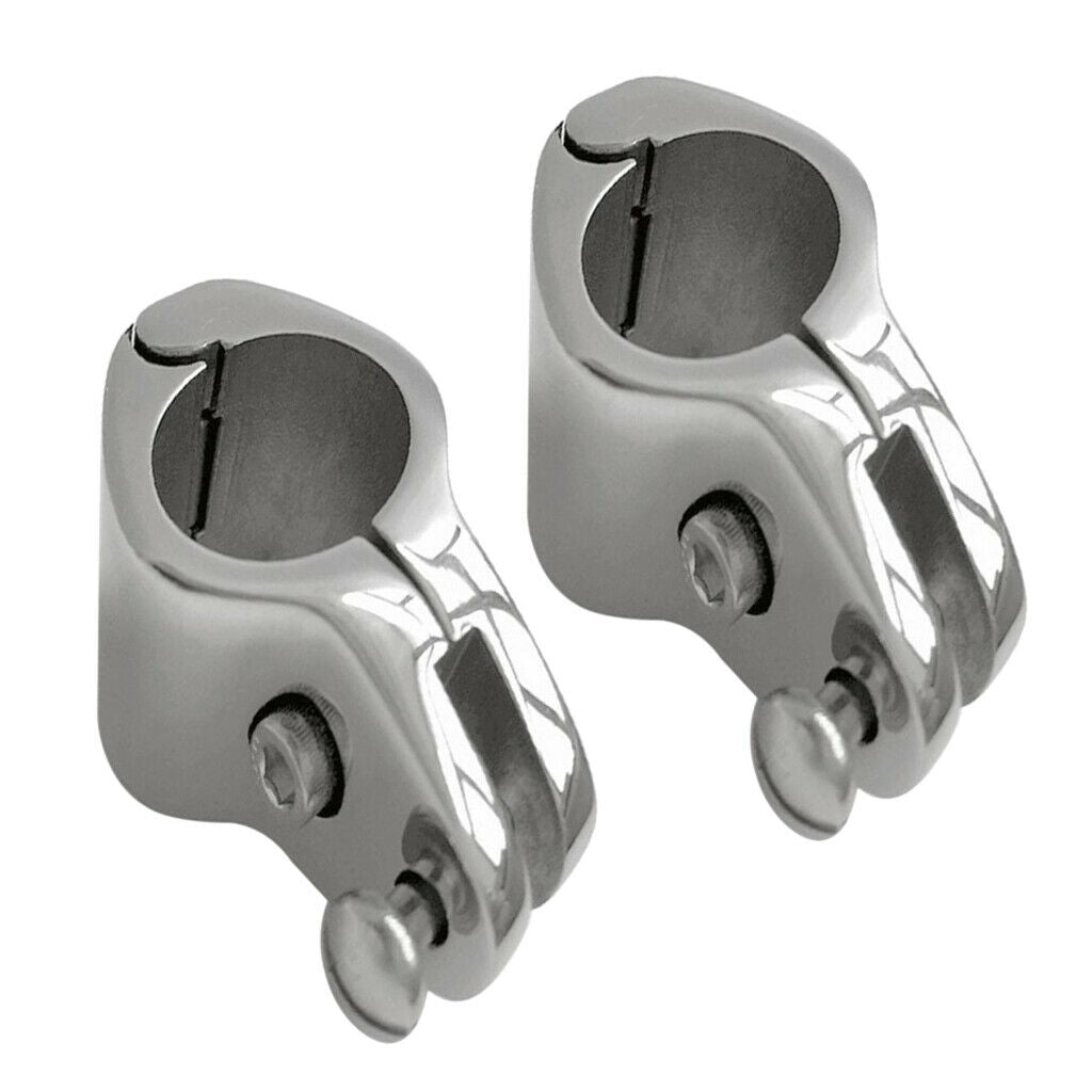 2pcs Boat Cover / Canopy Fitting Tube Knuckle Clamps Fit 25mm OD Tube Hinged