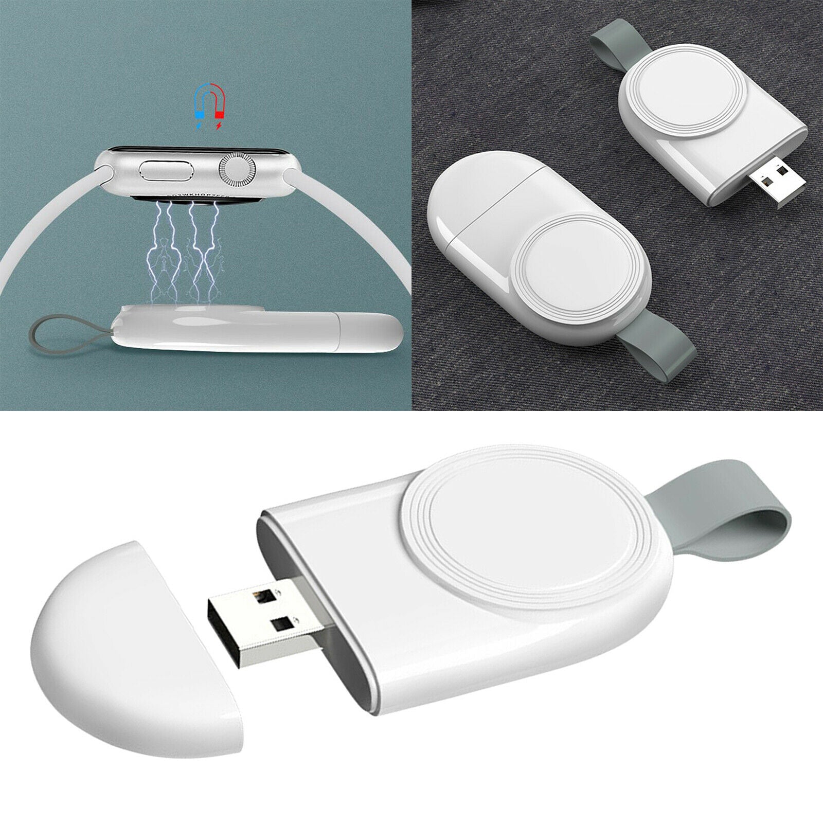 Portable Wireless Charger for IWatch 6 5 4 3 2 1 Charging Dock Station USB