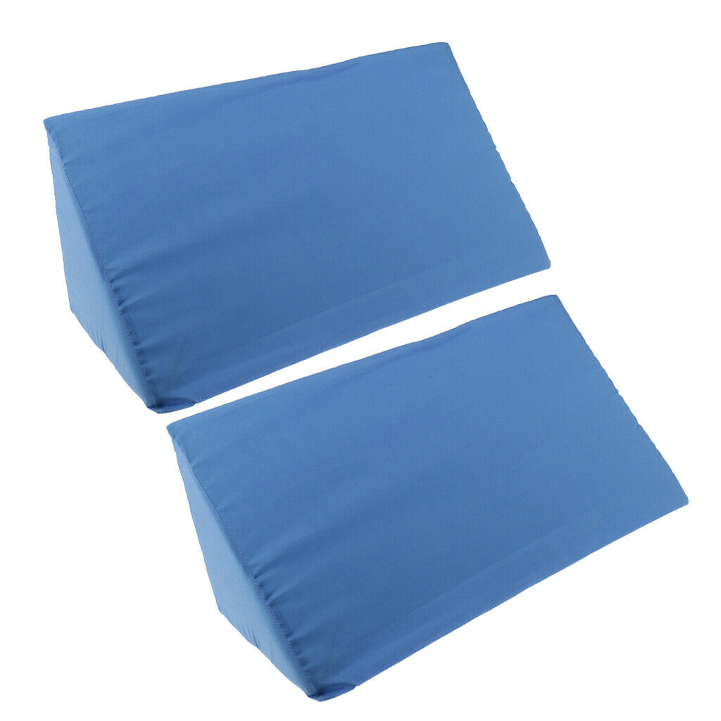 2 Pieces Soft Foam Bed Wedge Pillow Elevation Cushion for Side-sleeping