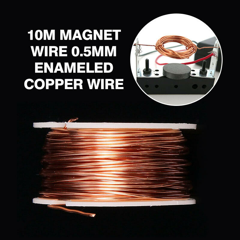 10m Magnet Wire 0.5mm Enameled Copper Wire Magnetic Coil Winding For Making NEW