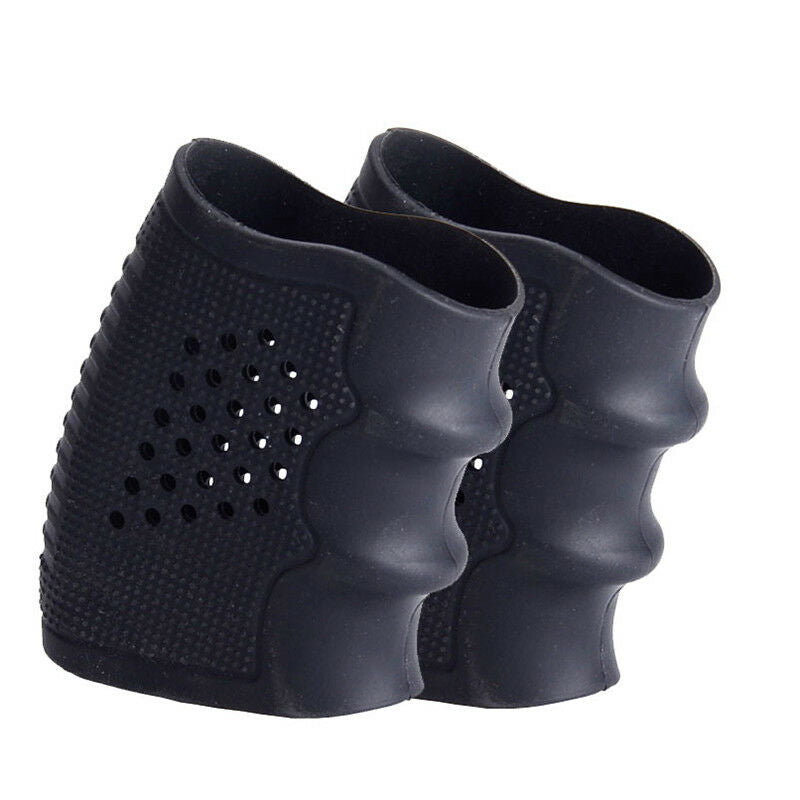 2PCS/ Lots Black Gun Accesories Anti-Slip Handgun Rubber Protect Cover Grip
