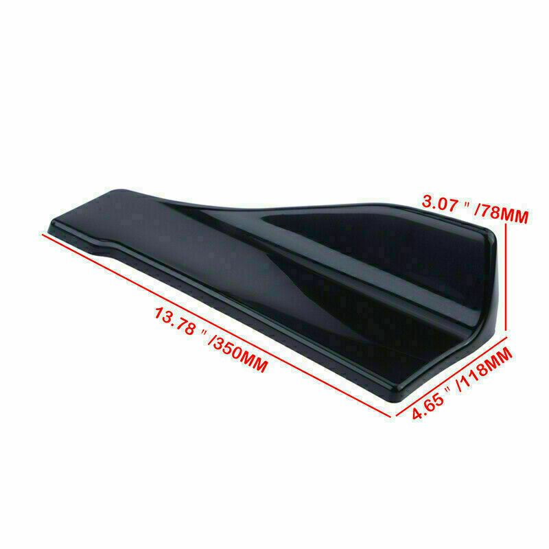 Universal Skirt Spoiler Rear Lip Extension Rocker Splitters Winglet Wings Black