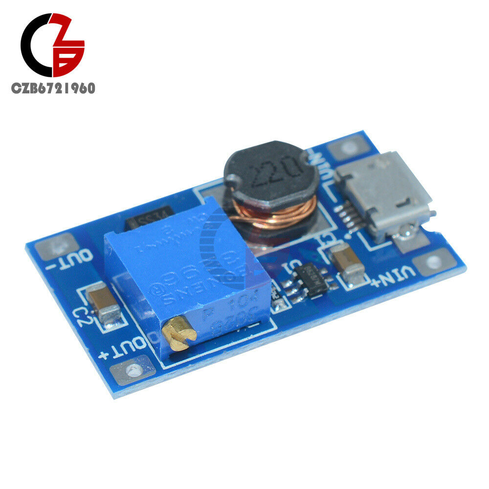 DC-DC 2A Booster Board Step up MT3608 USB Module 2~24V to 5~28V Replace XL6009