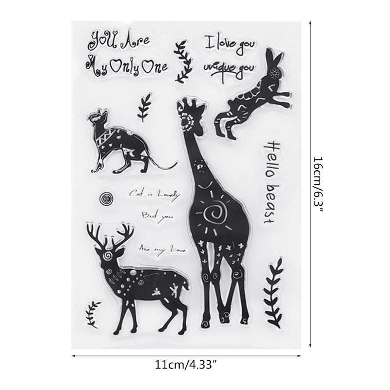 Animals Silicone Clear Seal Stamp DIY Scrapbooking Embossing Photo Album Decor