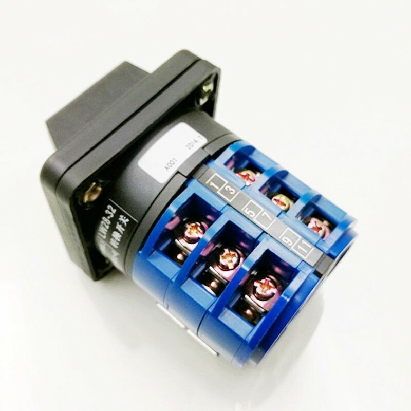 1PCS Cam Changeover Switch 12 Screw Terminals 600V 32A 1-0-2 3Positions 3 Phase
