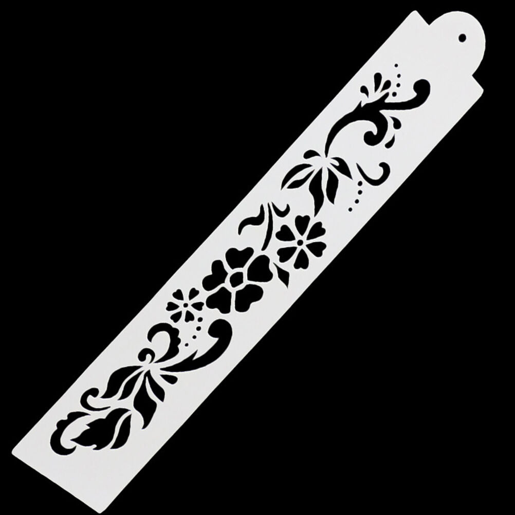 4PCS Flowers Fondant Cake Stencil Kitchen Cupcake Template Mold Baking To.l8