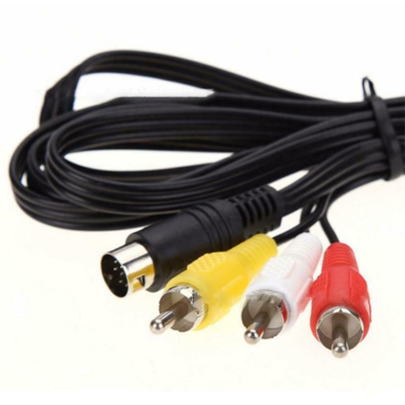 1.8m 9Pin Audio Video AV Cable A/V 3RCA Connect Cord Wire for Sega Genesis 2 3