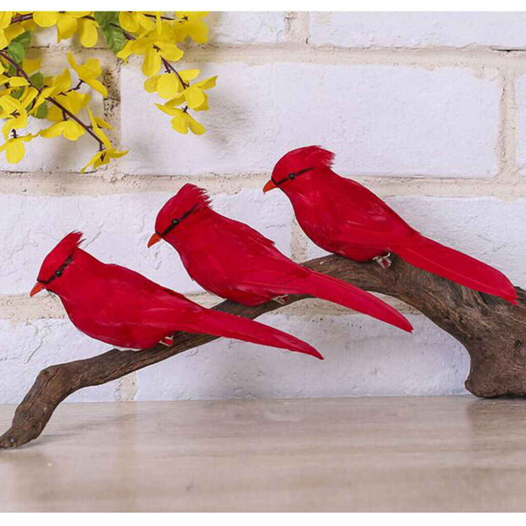 24x Cute Artificial Mini Birds for DIY Garden Home Party Decorations Toys