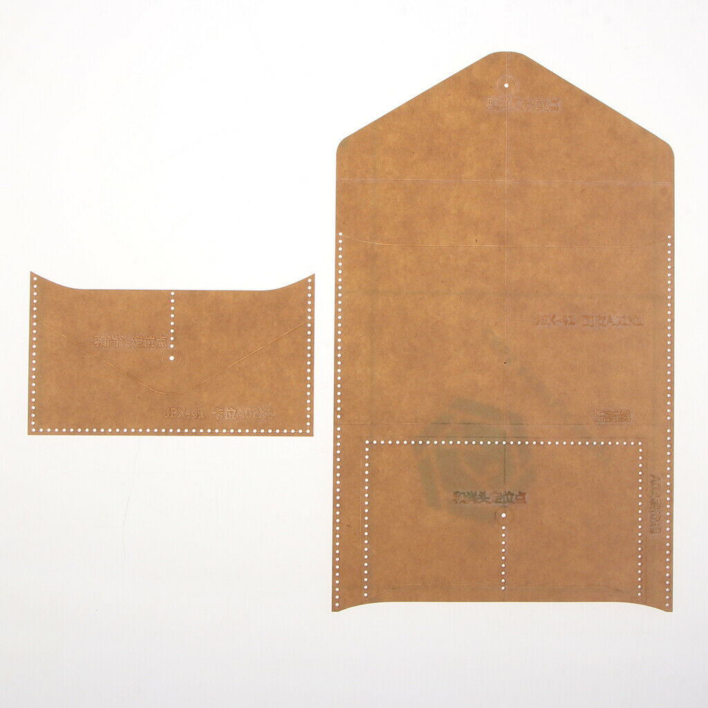 2Pcs   Clear   Acrylic   Wallet   Pattern   Stencil   Template   Purse   Leather